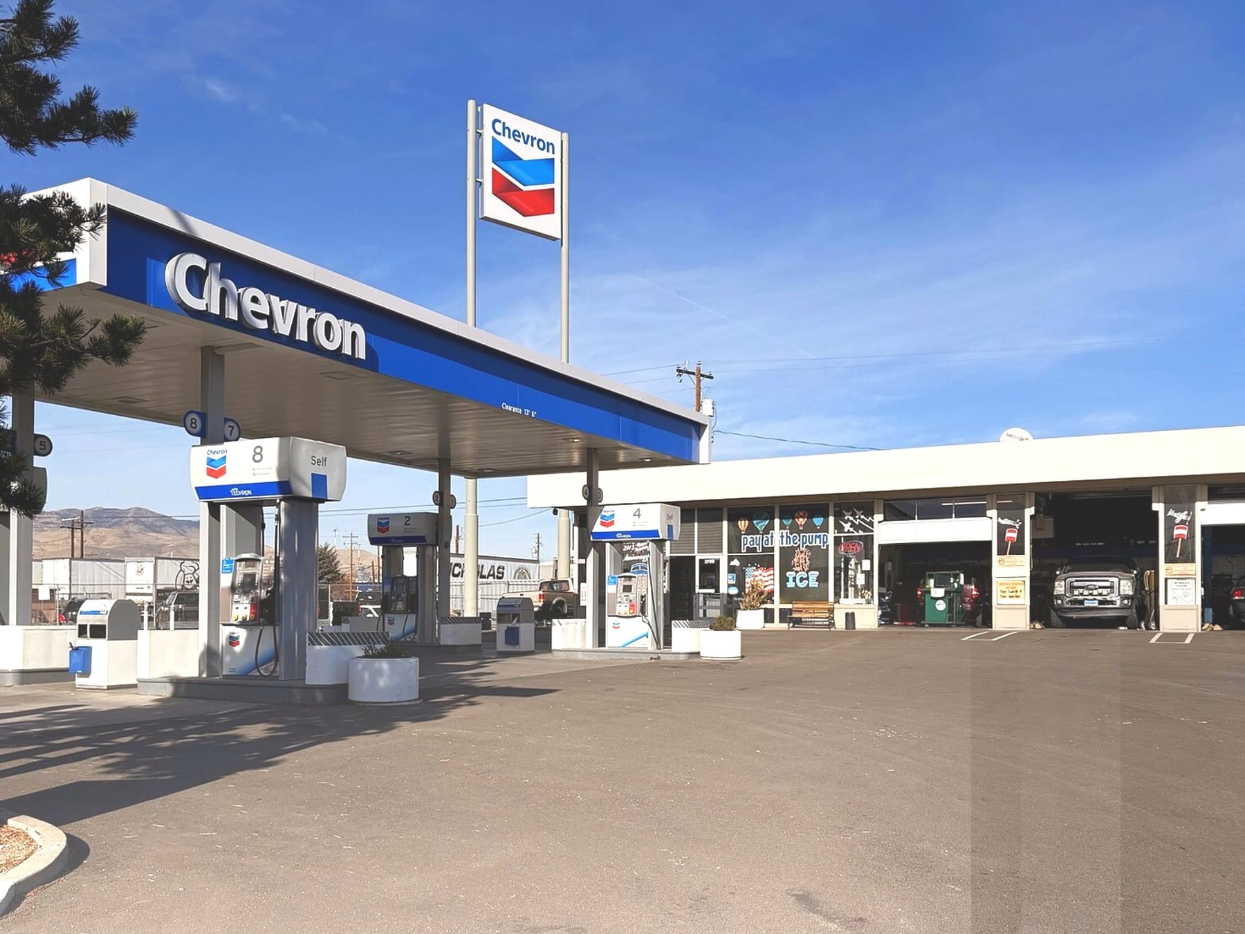 Howards Chevron fuel pumps